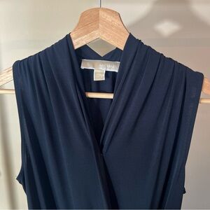 Michael Kors Navy Sleeveless Jumpsuit